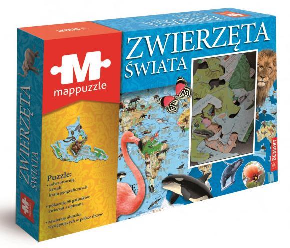 Mappuzzle - Zwierzęta świata, Demart