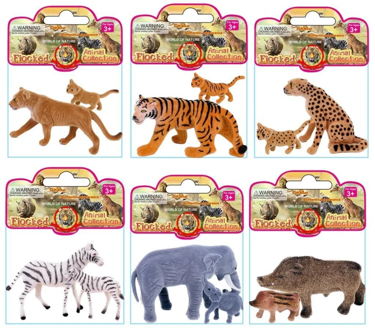 Zwierzęta flokowane mama i dziecko, Trifox