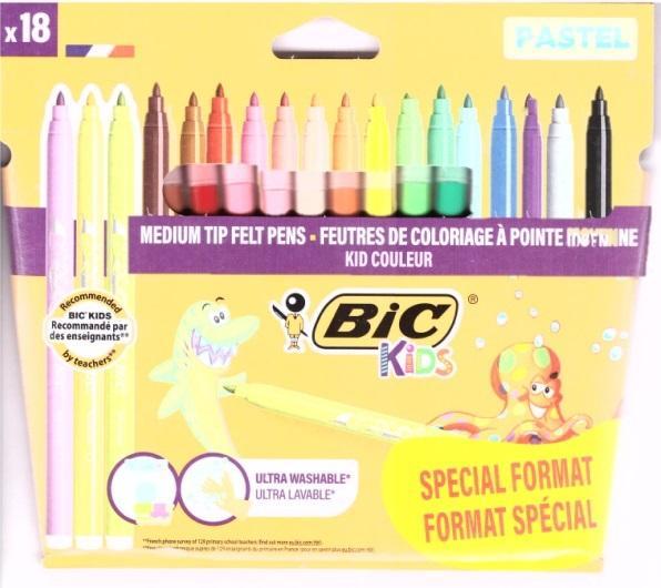 Flamastry Kids Couleur pastel 18 kolorów BIC, BIC