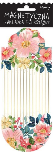 Zakładka magnetyczna owal Kolorowe kwiaty, Henry