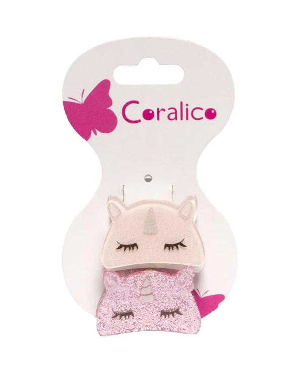 Klipsy akrylowe Jednorożec, Coralico