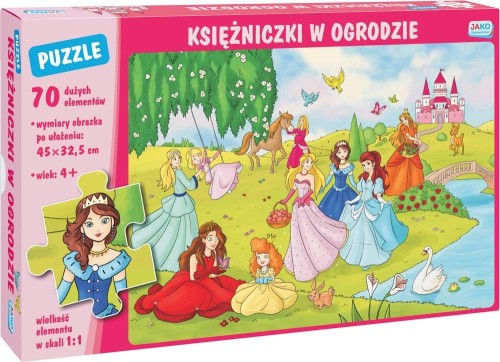 Puzzle 70 Księżniczki w ogrodzie, Wydawnictwo Jako