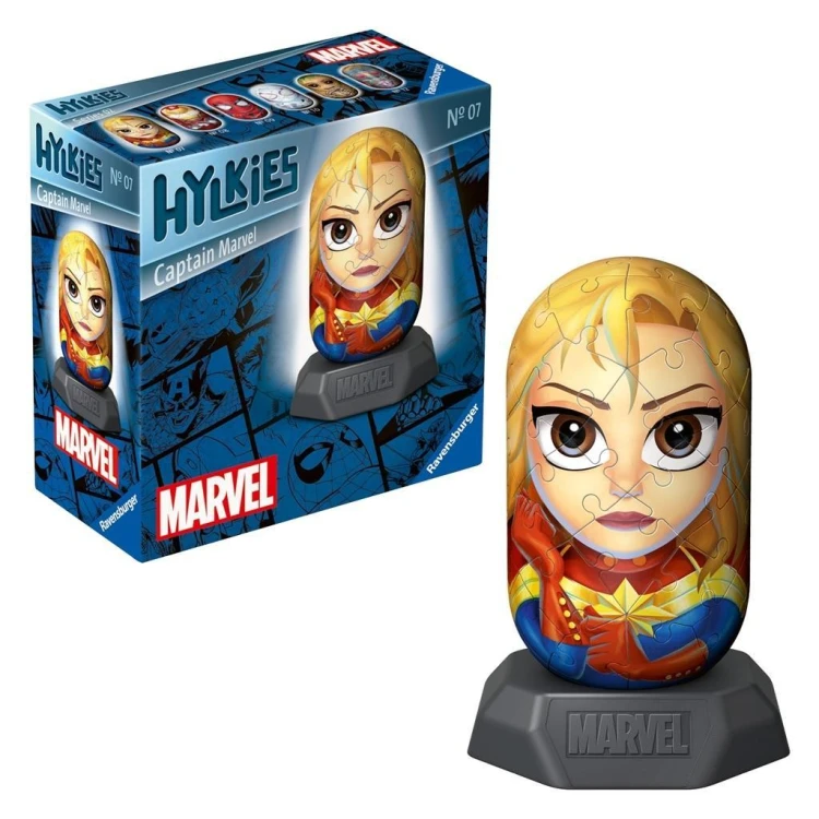 Puzzle 3D Hylkies: Kapitan Marvel, Ravensburger
