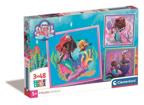 Puzzle 3x48 Super Kolor Ariel, Clementoni