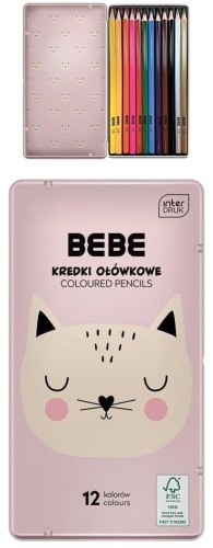 Kredki ołówkowe 12 kolorów BB Girl, INTERDRUK