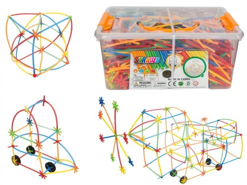 Klocki słomki MIDI 1000 elementów, Askato