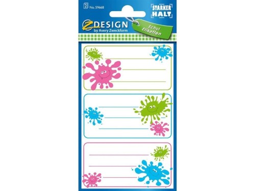 Naklejki na książki i zeszyty - Kleksy, Zdesign