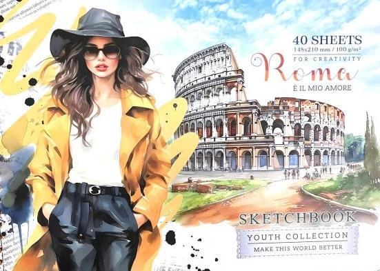 Szkicownik A5/40K koło gładki Rzym FRESH, Fresh