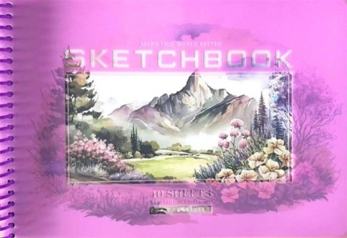 Szkicownik A5/40K koło gładki Góry FRESH, Fresh