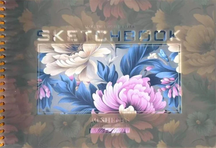 Szkicownik A5/40K koło gładki Kwiaty FRESH, Fresh