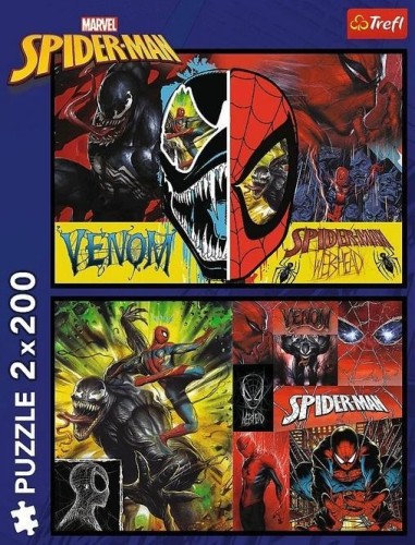 Puzzle 2x200 Dzień i noc Spidermana TREFL, Trefl