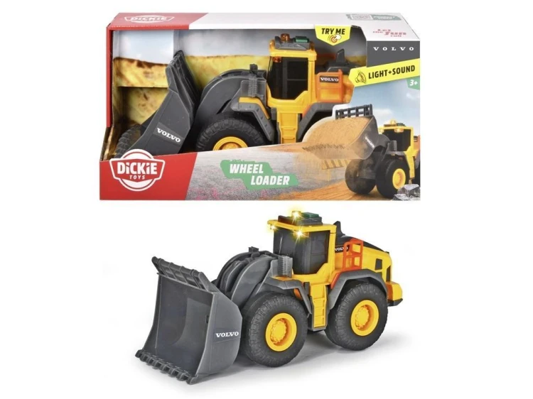 Spychacz Volvo światło dźwięk, Dickie Toys