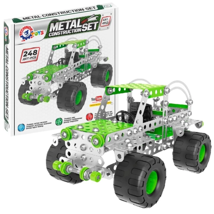 Zestaw konstrukcyjny metalowy terenówka, Technok