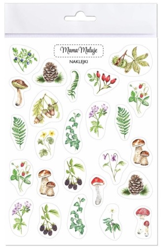 Naklejki Leśne botaniczne, Mama Maluje