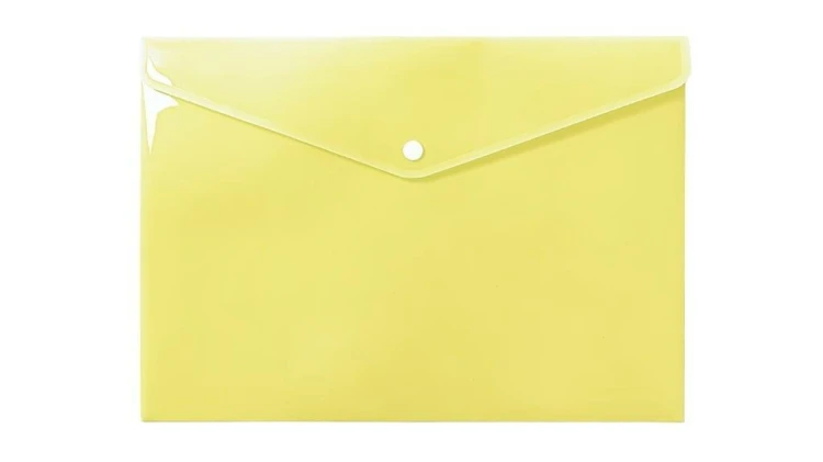 Teczka koperta A4 PP pastel żółta, Biurfol