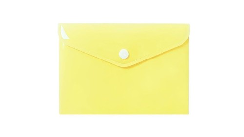 Teczka koperta A6 PP pastel żółta, Biurfol