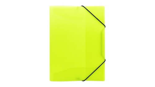 Teczka z gumką A4 PP neon żółta, Biurfol