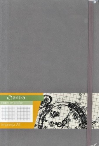Notes A5 Kratka Impresja Szary ANTRA, Antra