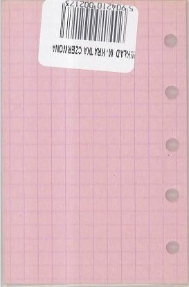 Wkład do organizera M Kratka czerwona ANTRA, Antra