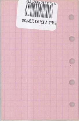 Wkład do organizera M Kratka czerwona ANTRA, Antra