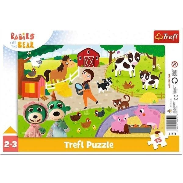 Puzzle ramkowe 15 Urocze Bobaski TREFL, Trefl