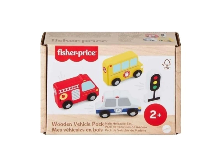 Fisher Price Samochody drewniane, Fisher- Price
