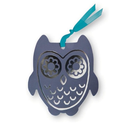 Zakładka do książek ze wstążką - Sowa szara, Moses