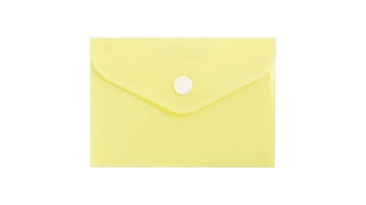 Teczka koperta A7 PP pastel żółta, Biurfol
