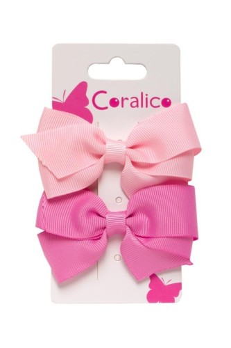Zestaw klipsy różowe, Coralico