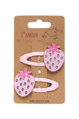 Zestaw spinek z truskawkami, Coralico