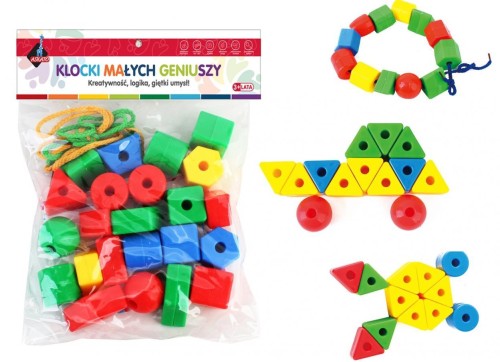 Klocki Geometryczne 62 elementy, Askato