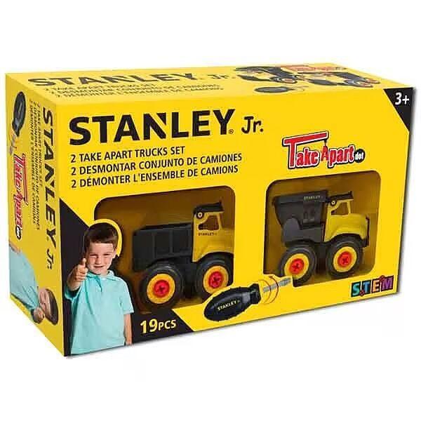 Zestaw 2 ciężarówek mini do złożenia, Stanley