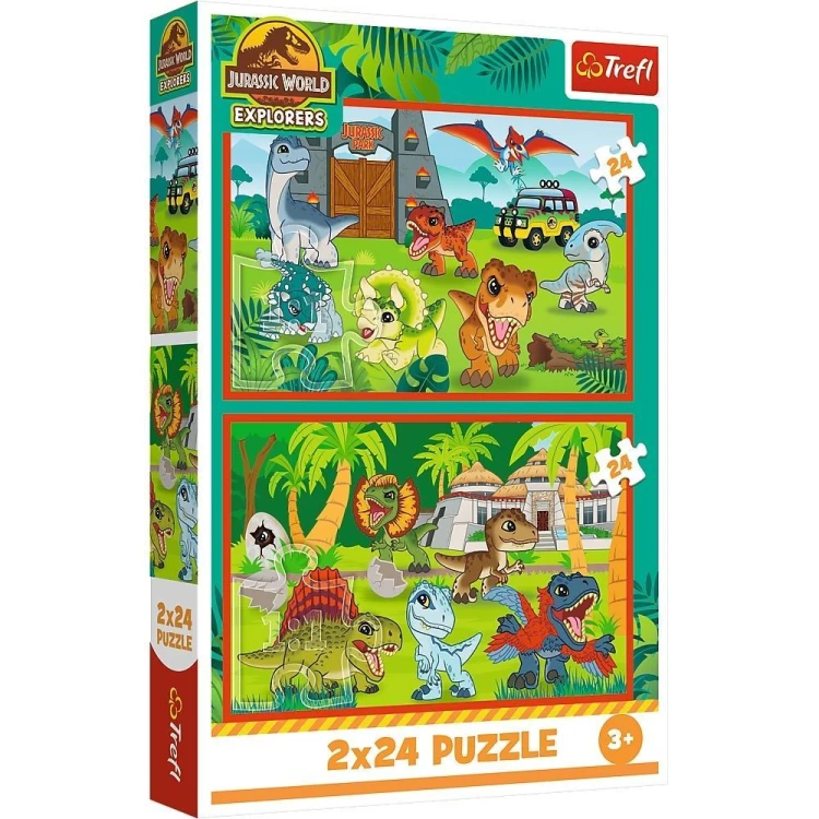 Puzzle 2x24 Małe dinozaury TREFL, Trefl