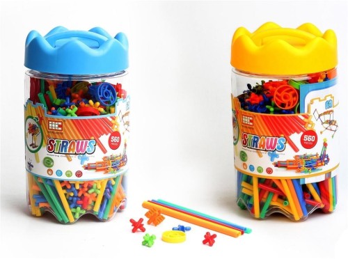 Klocki Małych Geniuszy - Słomki 560 el, Askato