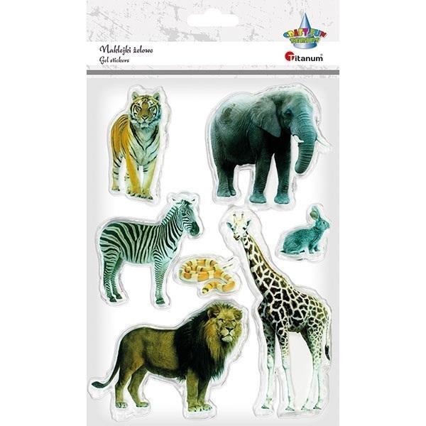 Naklejki żelowe Zoo 7szt., Titanum