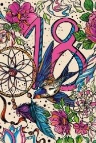 Karnet A5 Neon 18 Dziewczyna