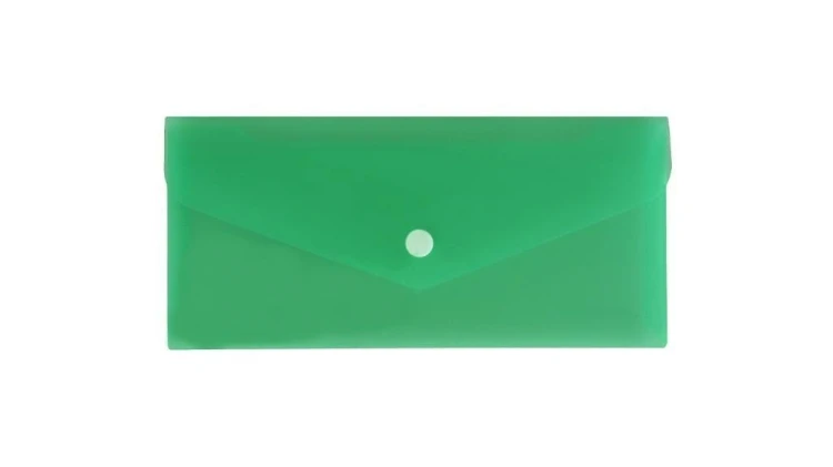 Teczka koperta DL satyna zielona, Biurfol