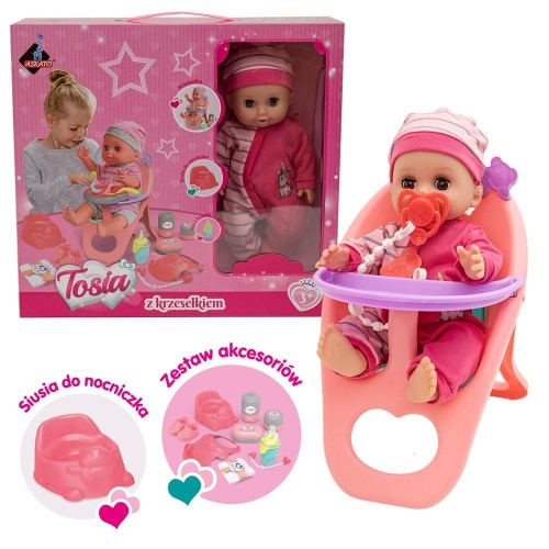 Lalka z krzesełkiem do karmienia, Askato