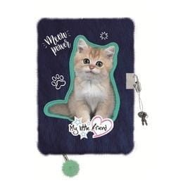 Pamiętnik z kłódką A5/96K włochacz Kitty Party