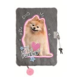 Pamiętnik z kłódką A5/96K włochacz Sweet pomeran.