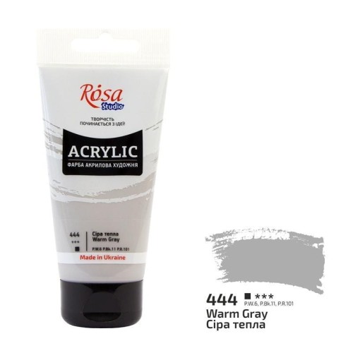 Farba akrylowa warm gray 444 75ml, Rosa
