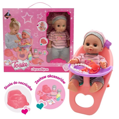 Lalka z krzesełkiem do karmienia, Askato