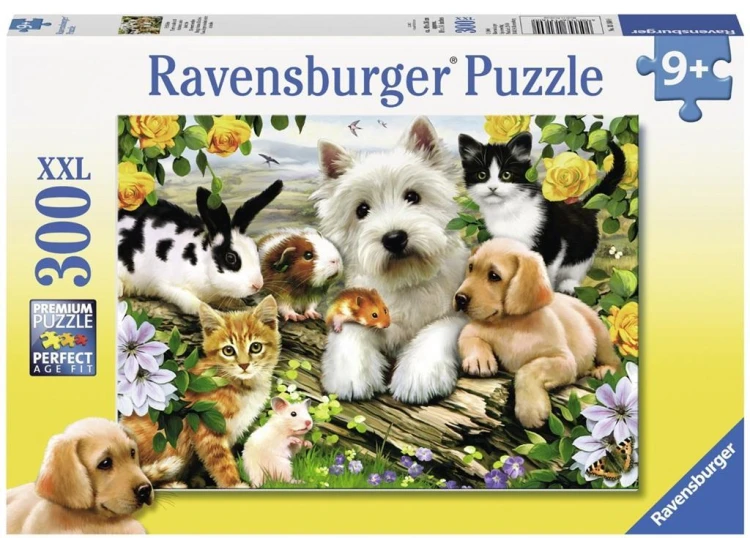 Puzzle 300 Szczęśliwe zwierzęta XXL, Ravensburger
