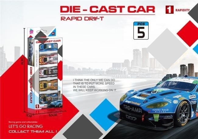 Auto metalowe 5szt, Merkpol