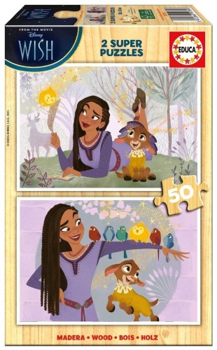 Puzzle drewniane 2x50 Życzenie, Educa