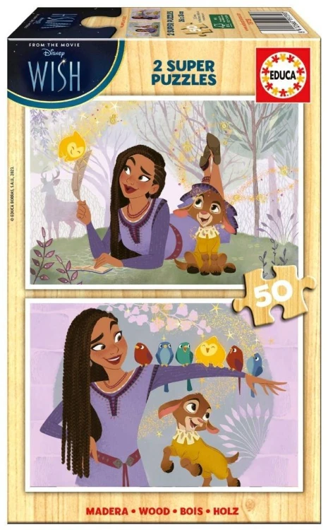 Puzzle drewniane 2x50 Życzenie, Educa