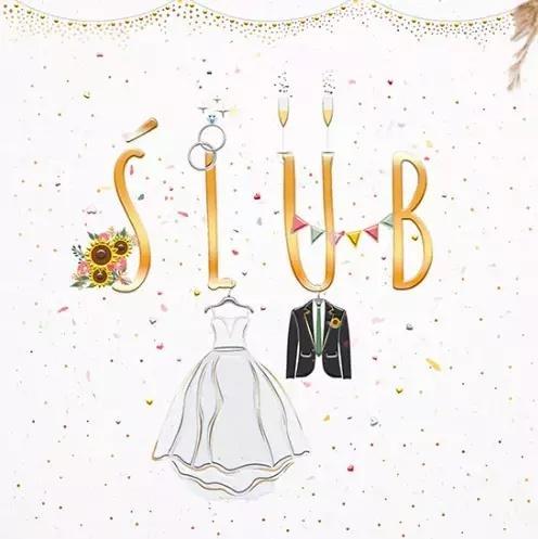 Karnet KW Ślub Państwo Młodzi