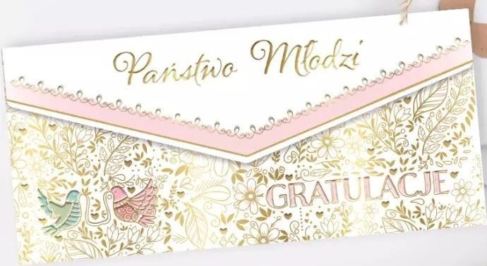 Koperta Ślub Pudrowa