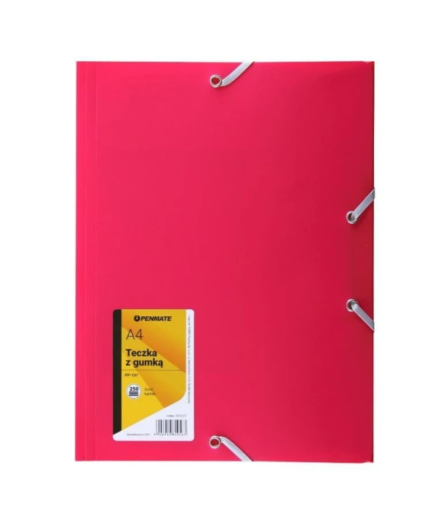 Teczka z gumką A4 PP-101 różowa PENMATE, Penmate
