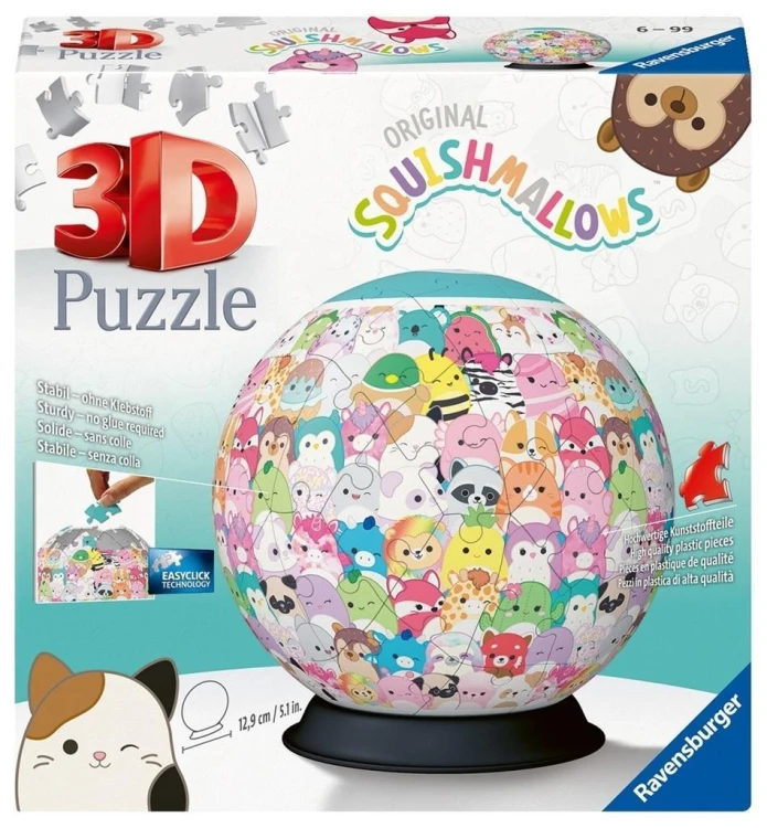 Puzzle 3D Kula: Squishmallows, Ravensburger